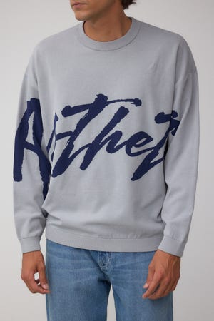 リバーシブル総柄グラフィックニット