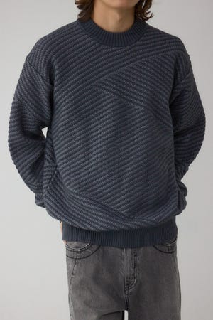 ジグトーンジャガードニット