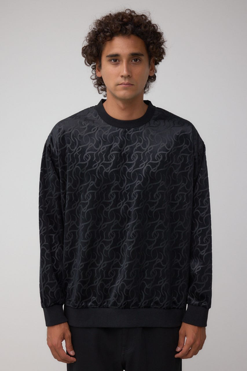 moussy 新宿 ベロア AZUL BY MOUSSY | ベロアエンボス総柄トップス (Tシャツ