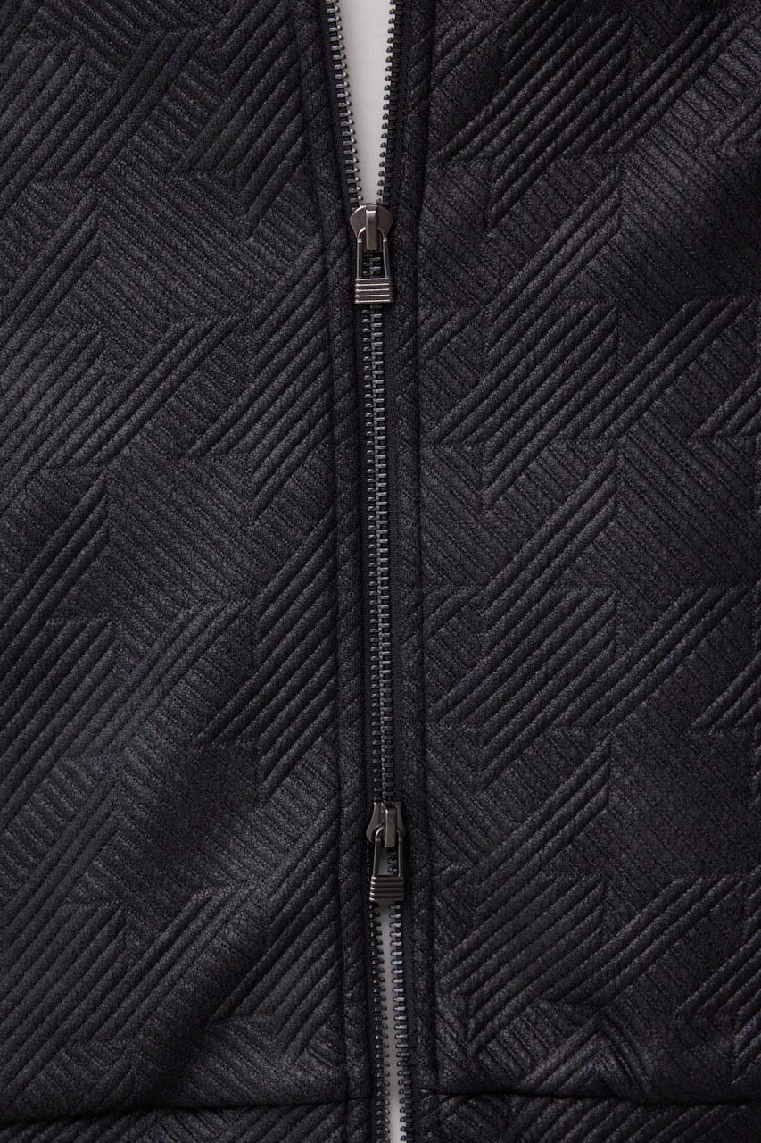 フクレジャガードカーディガン BLK M