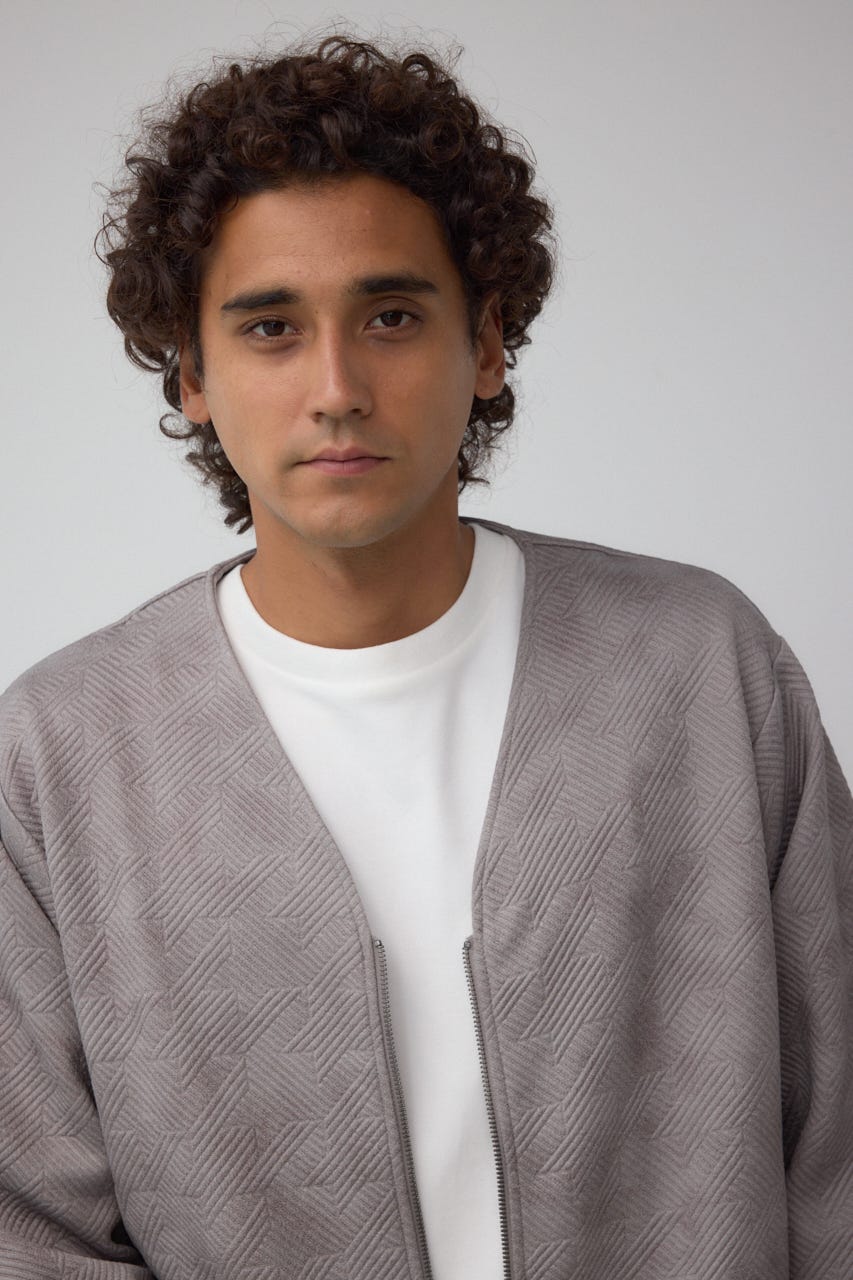 フクレジャガードカーディガン GRY L