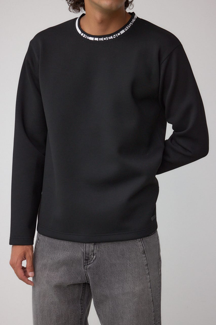 ネックジャガードトップス BLK M