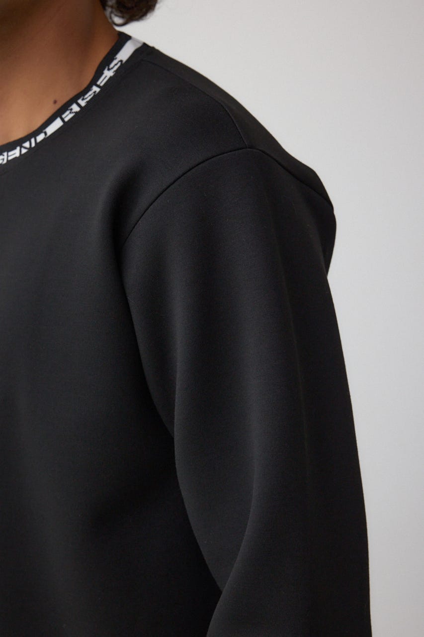 ネックジャガードトップス BLK M