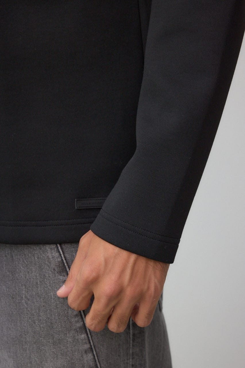 ネックジャガードトップス BLK M