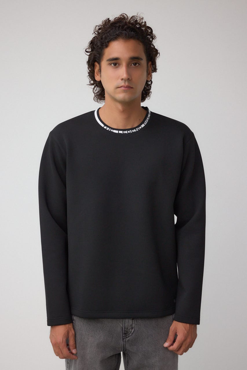 ネックジャガードトップス BLK M