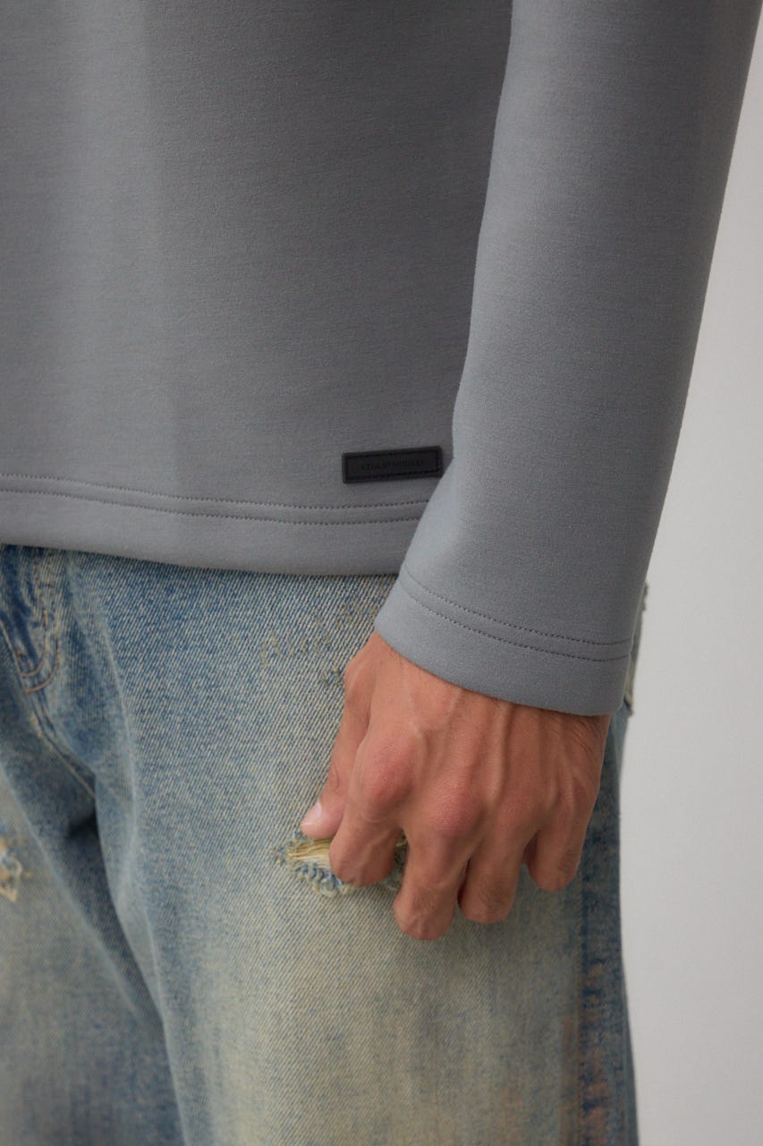 ネックジャガードトップス GRY M