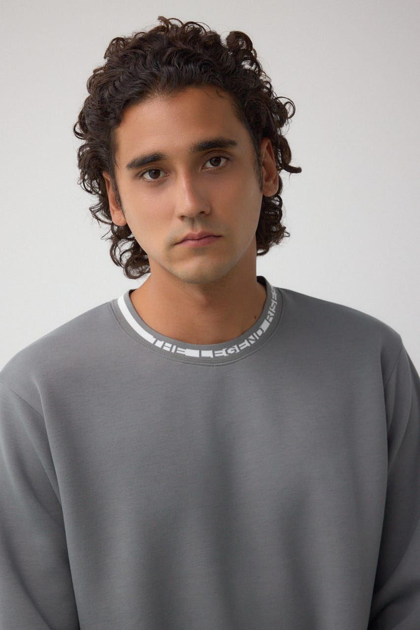 ネックジャガードトップス GRY M