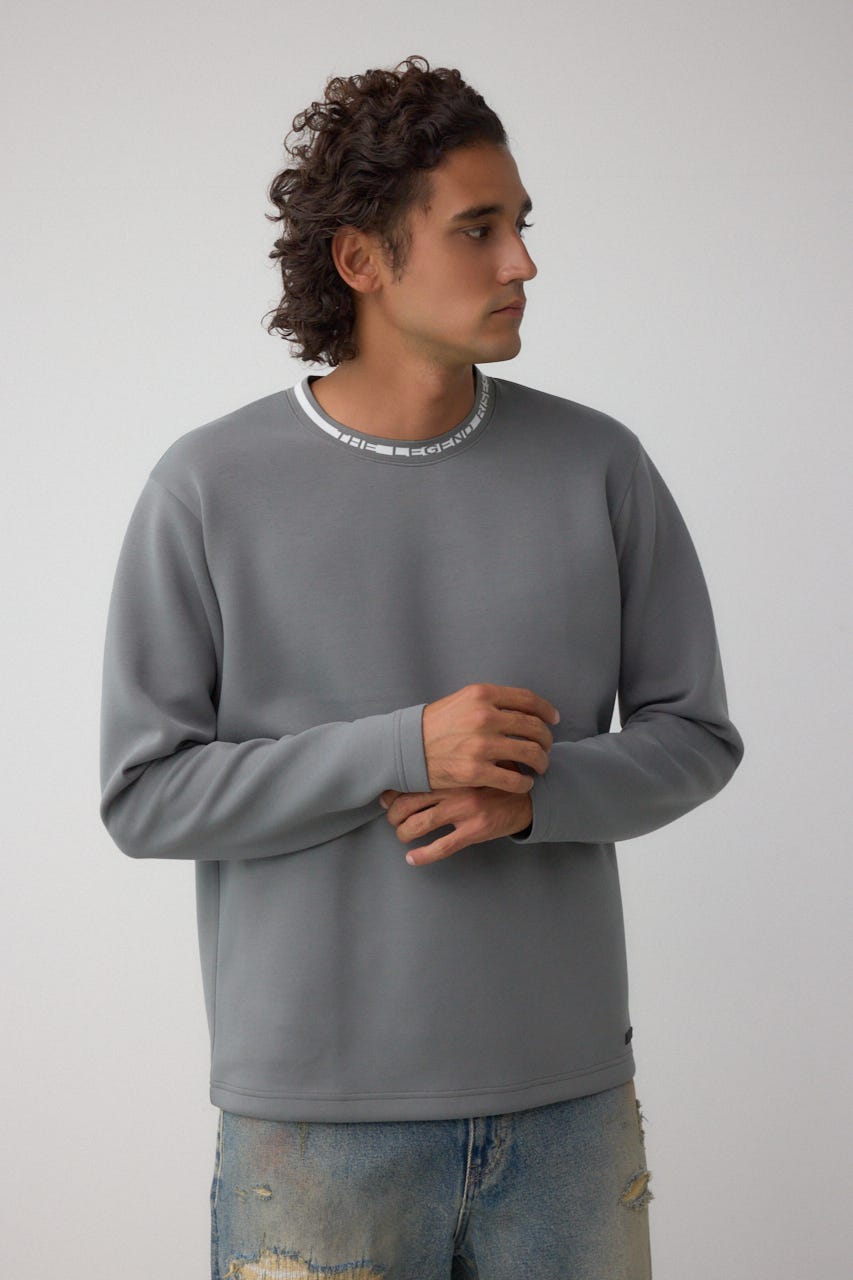 ネックジャガードトップス GRY M