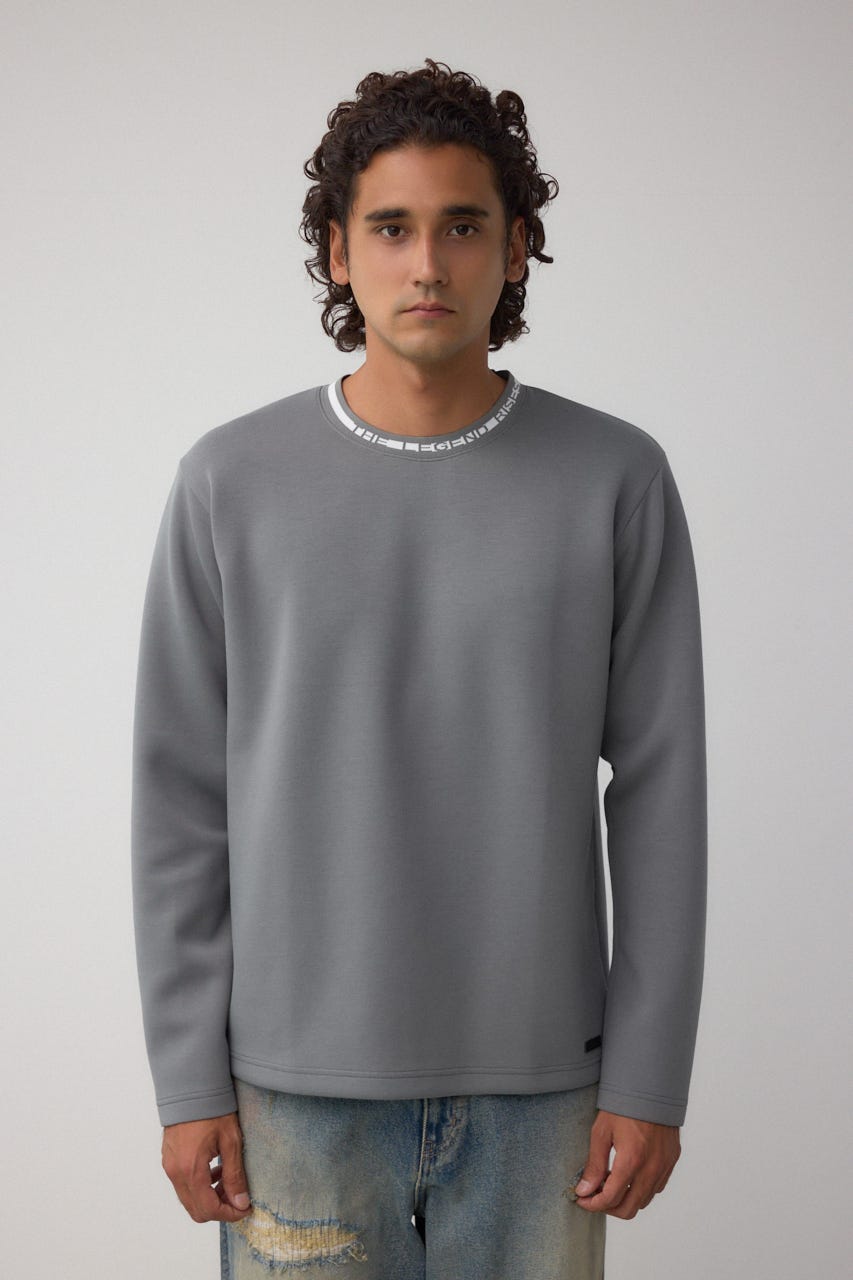 ネックジャガードトップス GRY M