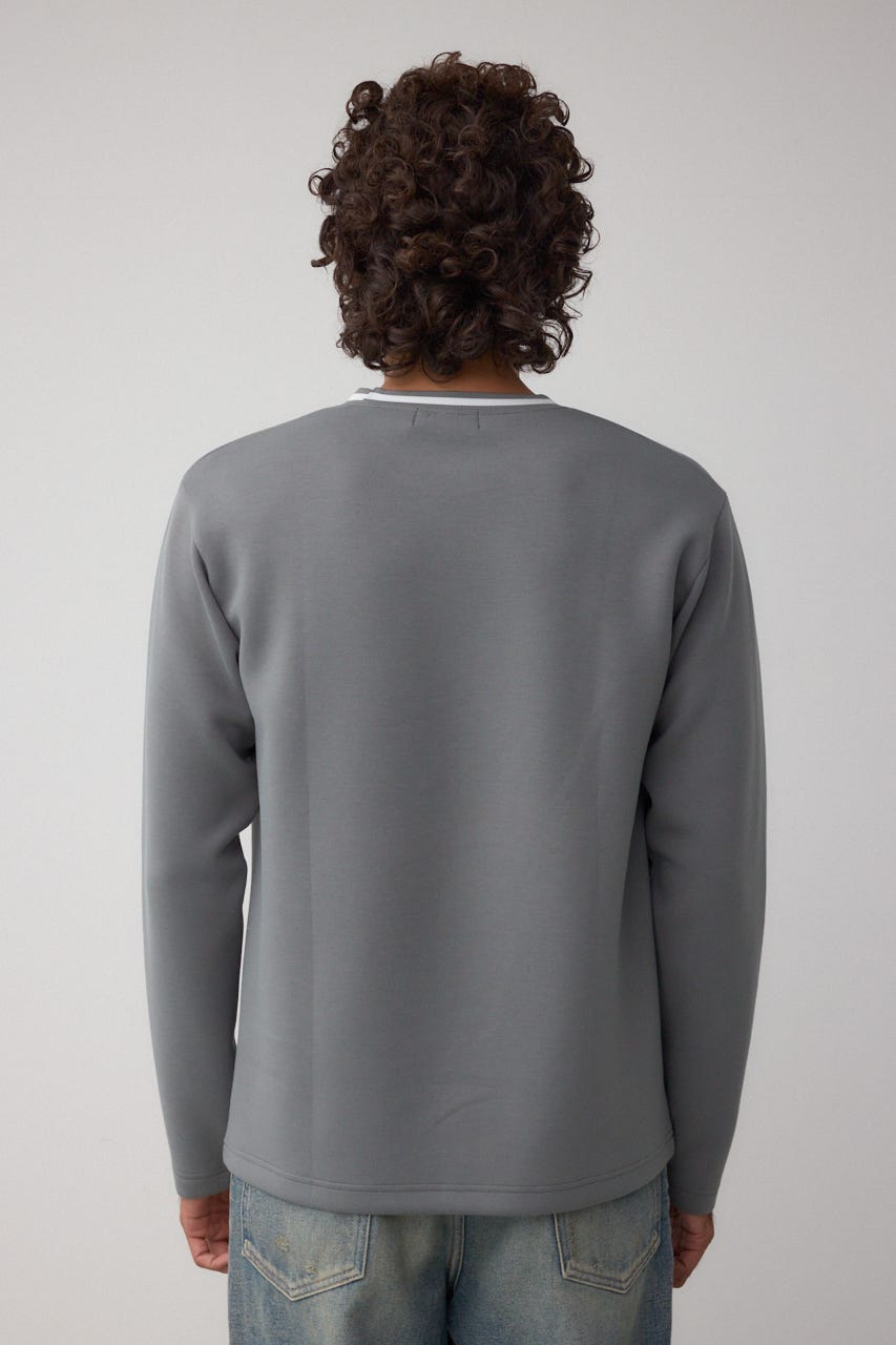 ネックジャガードトップス GRY M