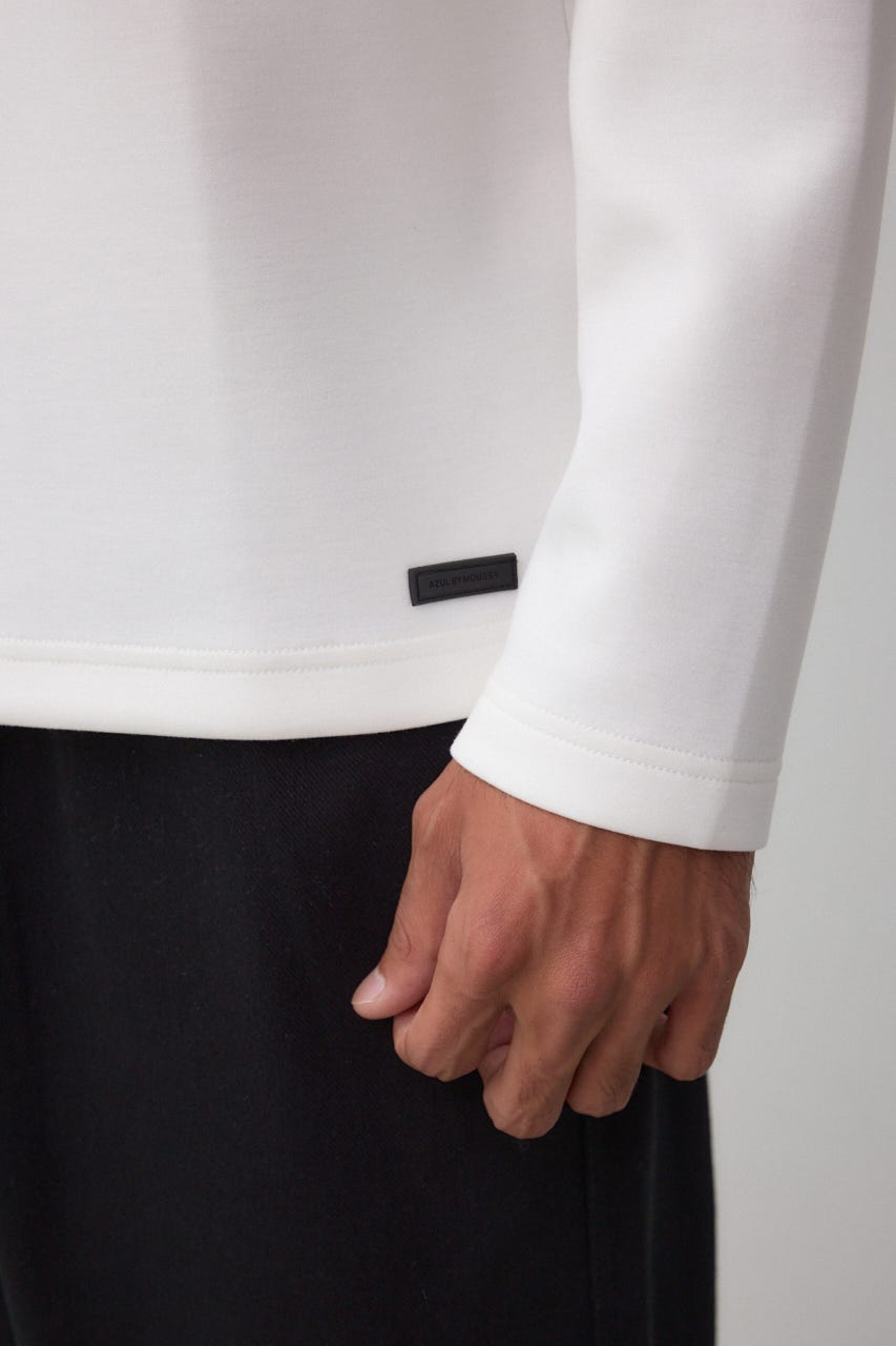 ネックジャガードトップス WHT L