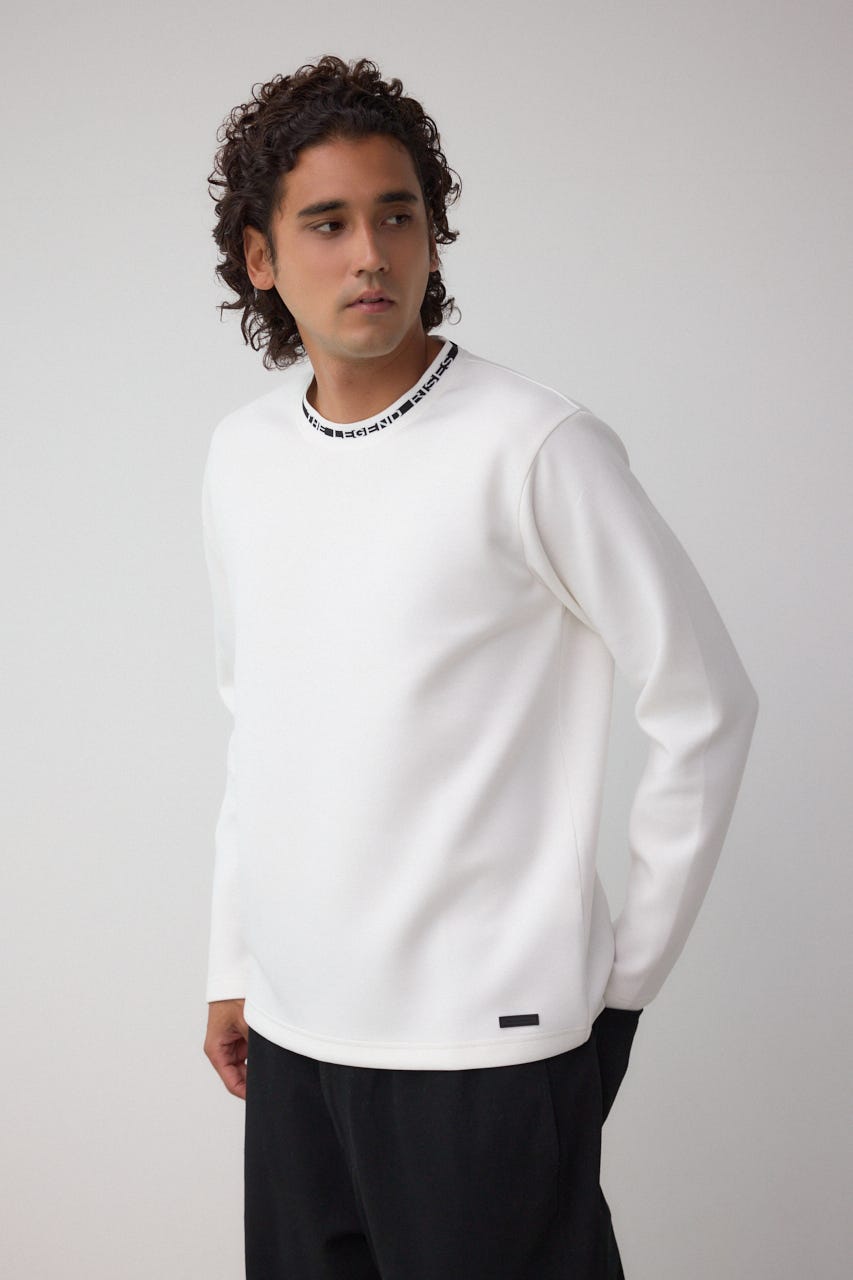 ネックジャガードトップス WHT L