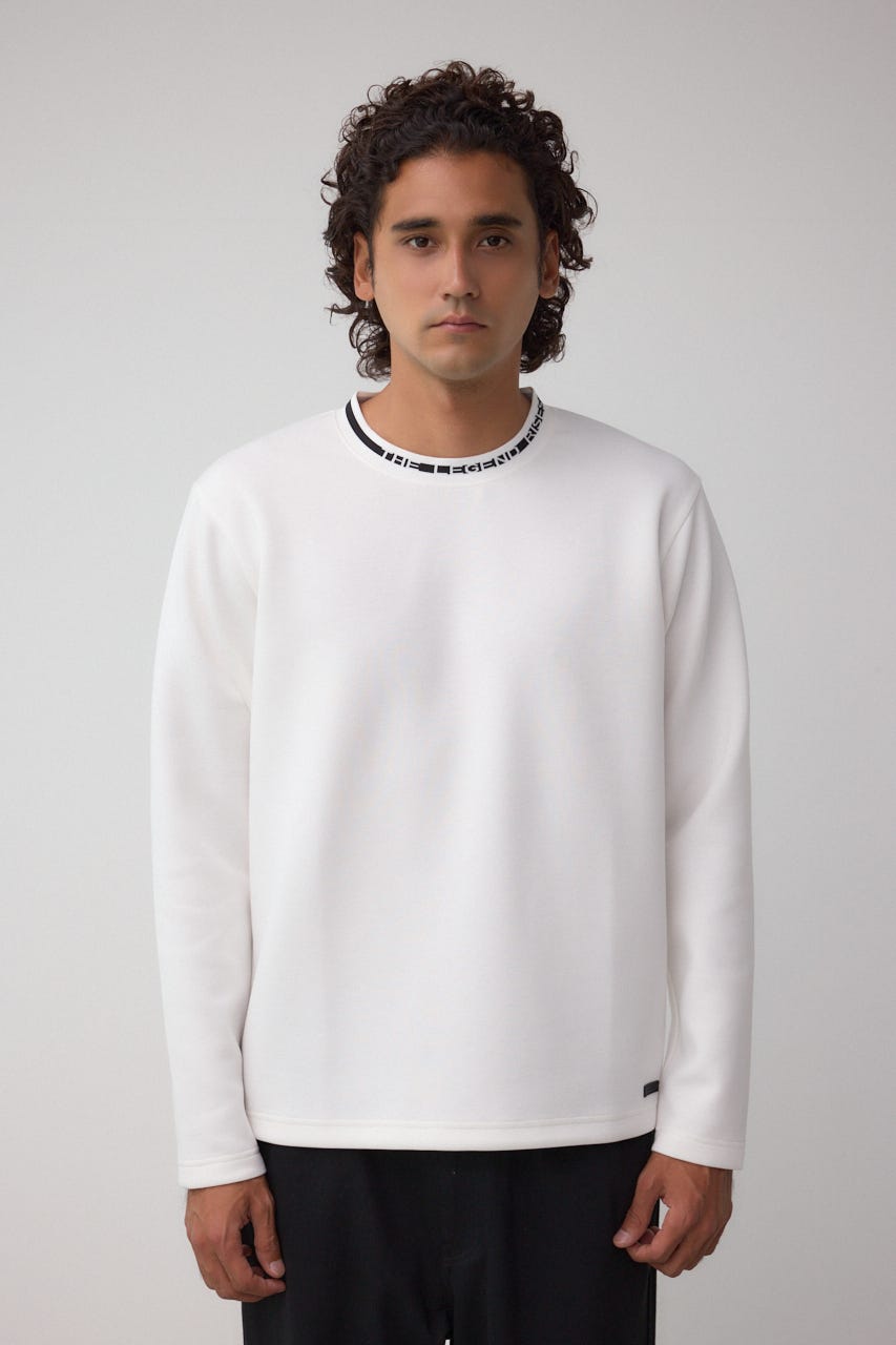 ネックジャガードトップス WHT L