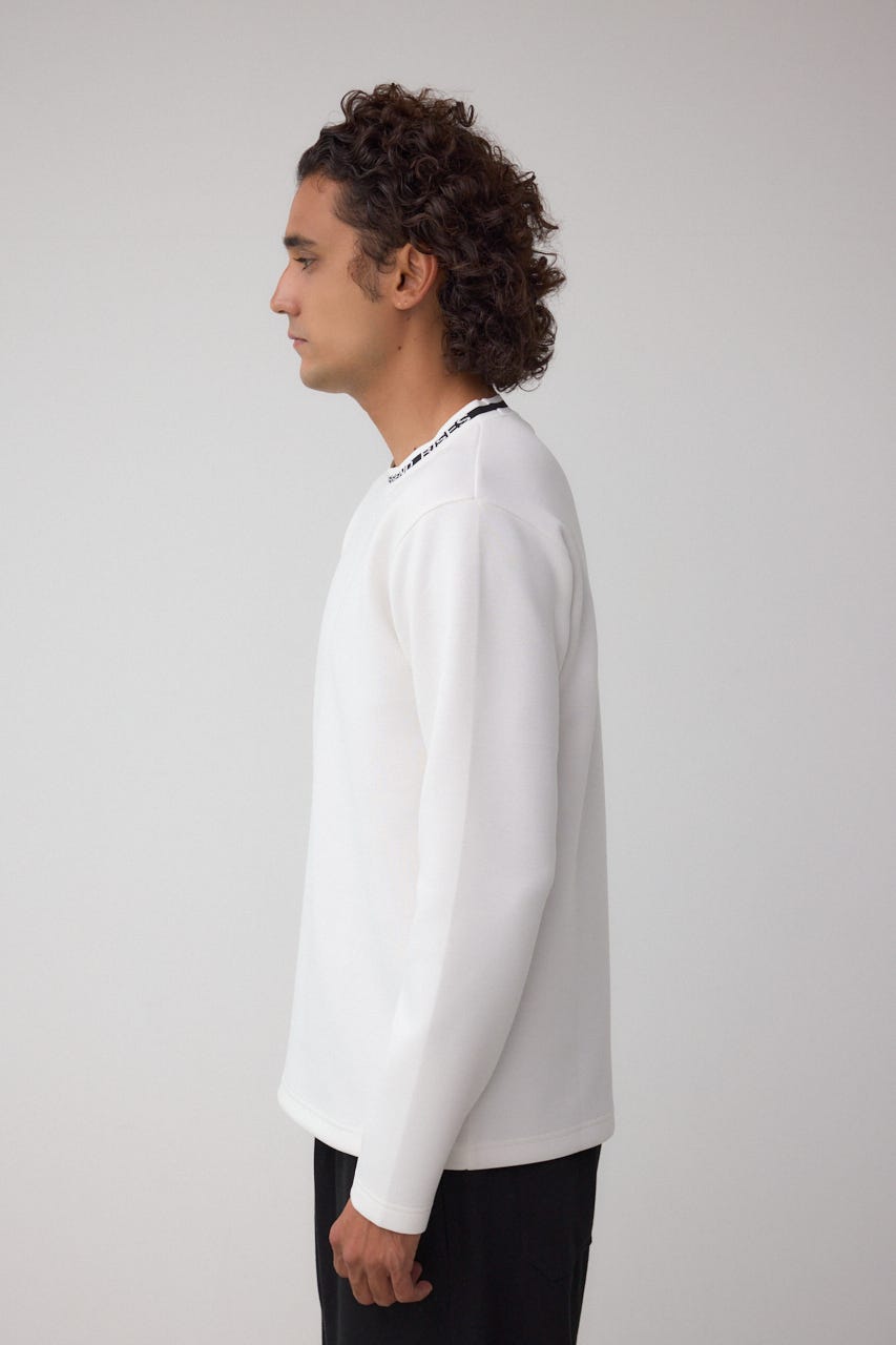 ネックジャガードトップス WHT L