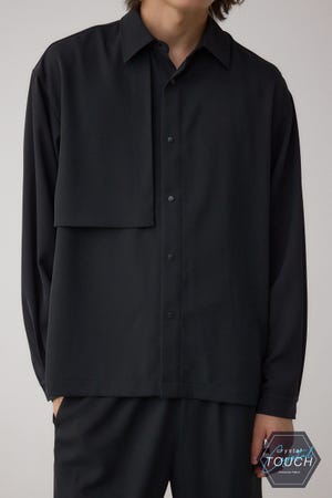 C/Tトロミアシンメトリー長袖シャツ