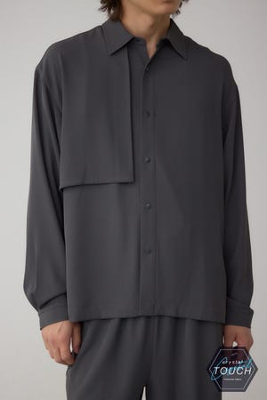 C/Tトロミアシンメトリー長袖シャツ