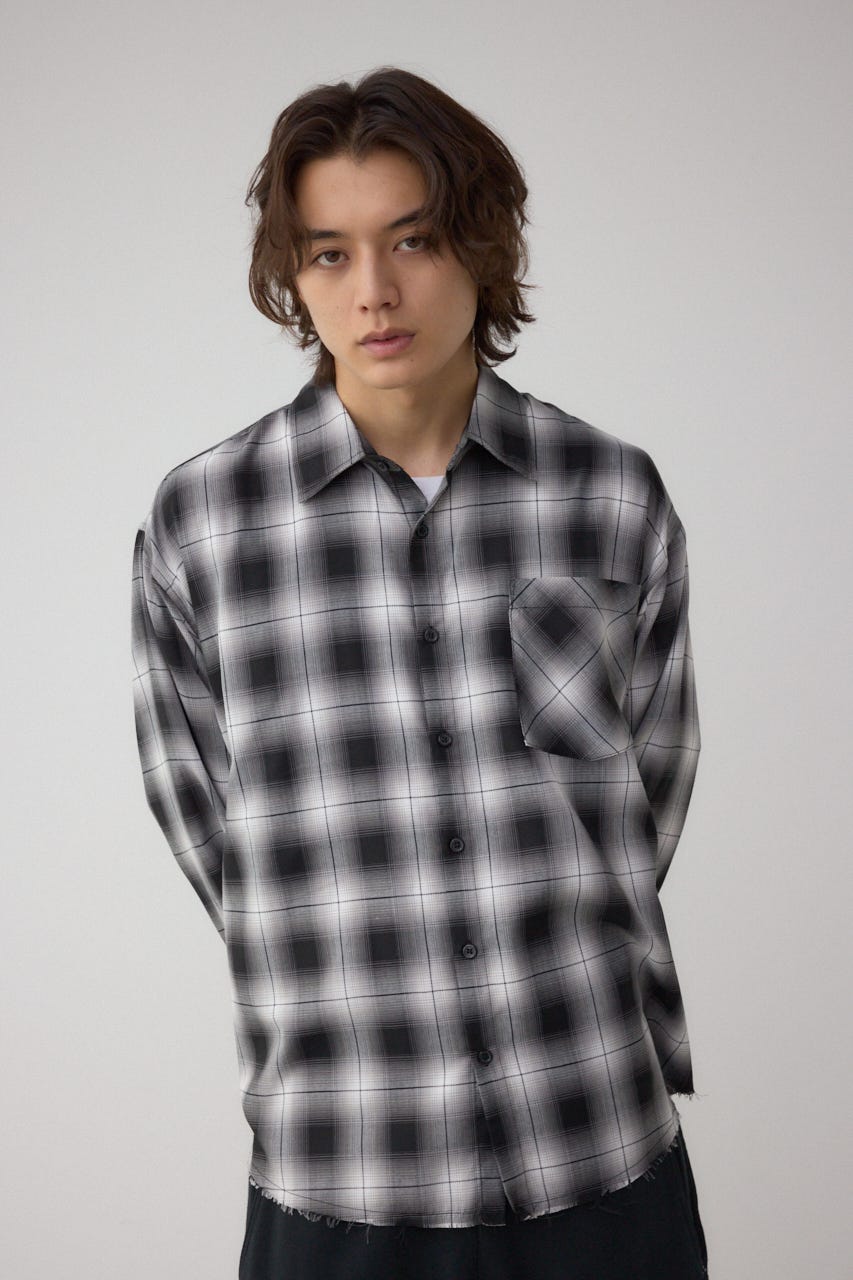 LOWCLASSIC ブラウン チェックシャツ LOWCLASSIC ブラウン チェックシャツ