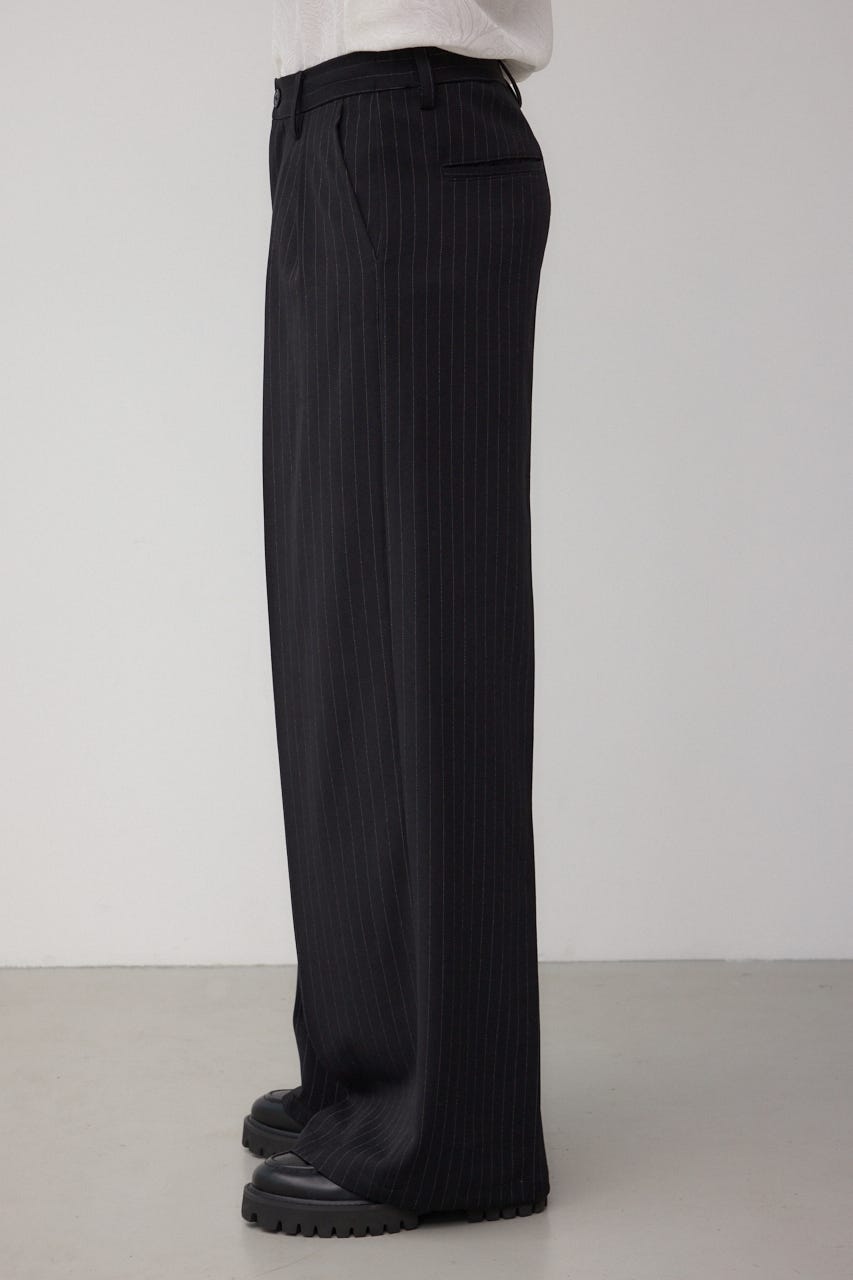 ストライプ ワイドパンツ　45R ストライプ柄 ワイドパンツ パンツ レディース 送料無料・再再販