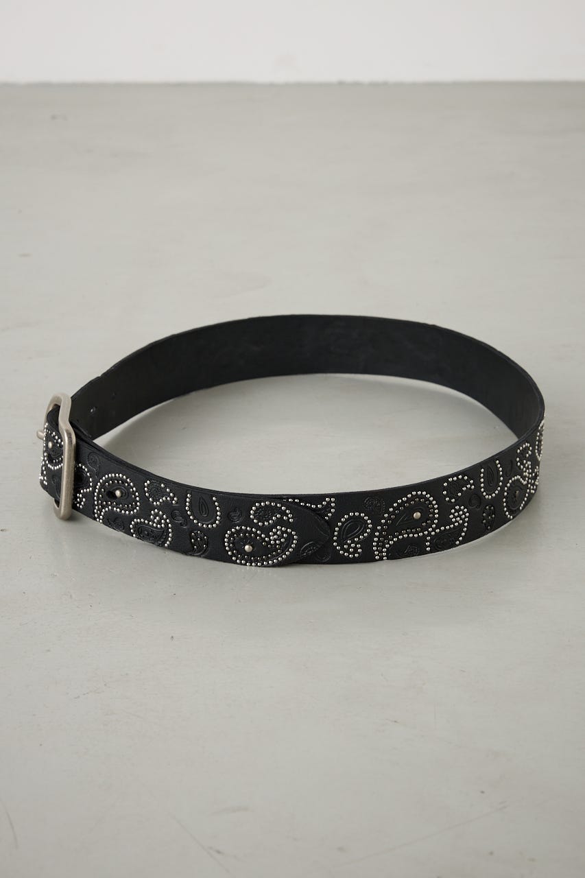 moussy ブラックアイパッチ　スタッズベルト スタッズ付き黒レディースベルト MOUSSY♥ BLACKEYEPATCH - メルカリ