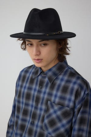 専用　エルメス ウールフェルトハット 茶色 青白ストライプ 専用 エルメス ウールフェルトハット 茶色 青白ストライプ