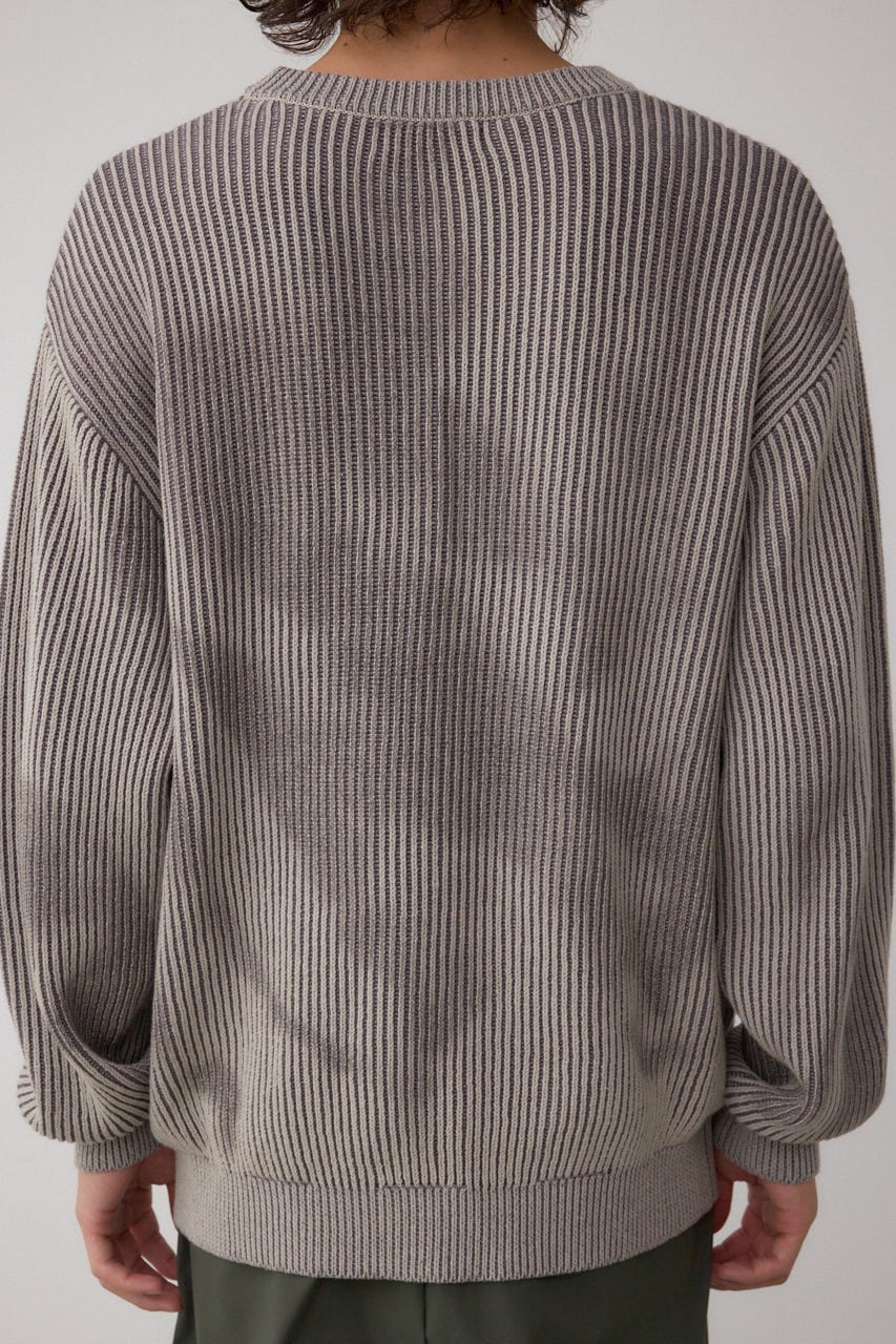 シャドウスプレーリブニット BEG L