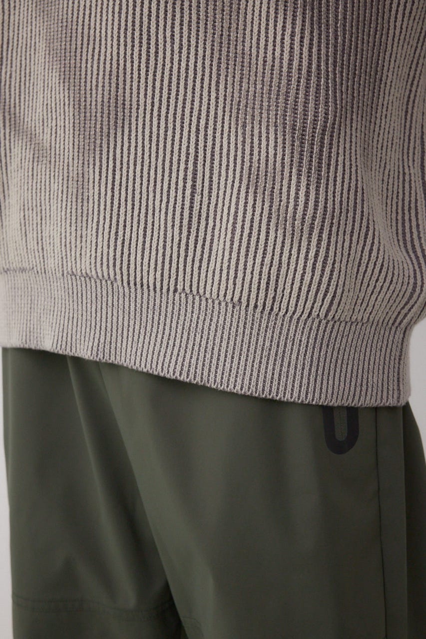 シャドウスプレーリブニット BEG L