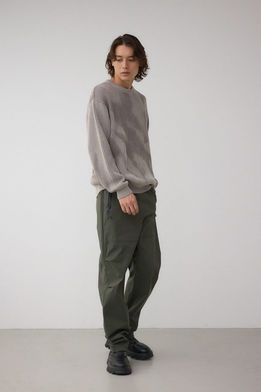 シャドウスプレーリブニット BEG L