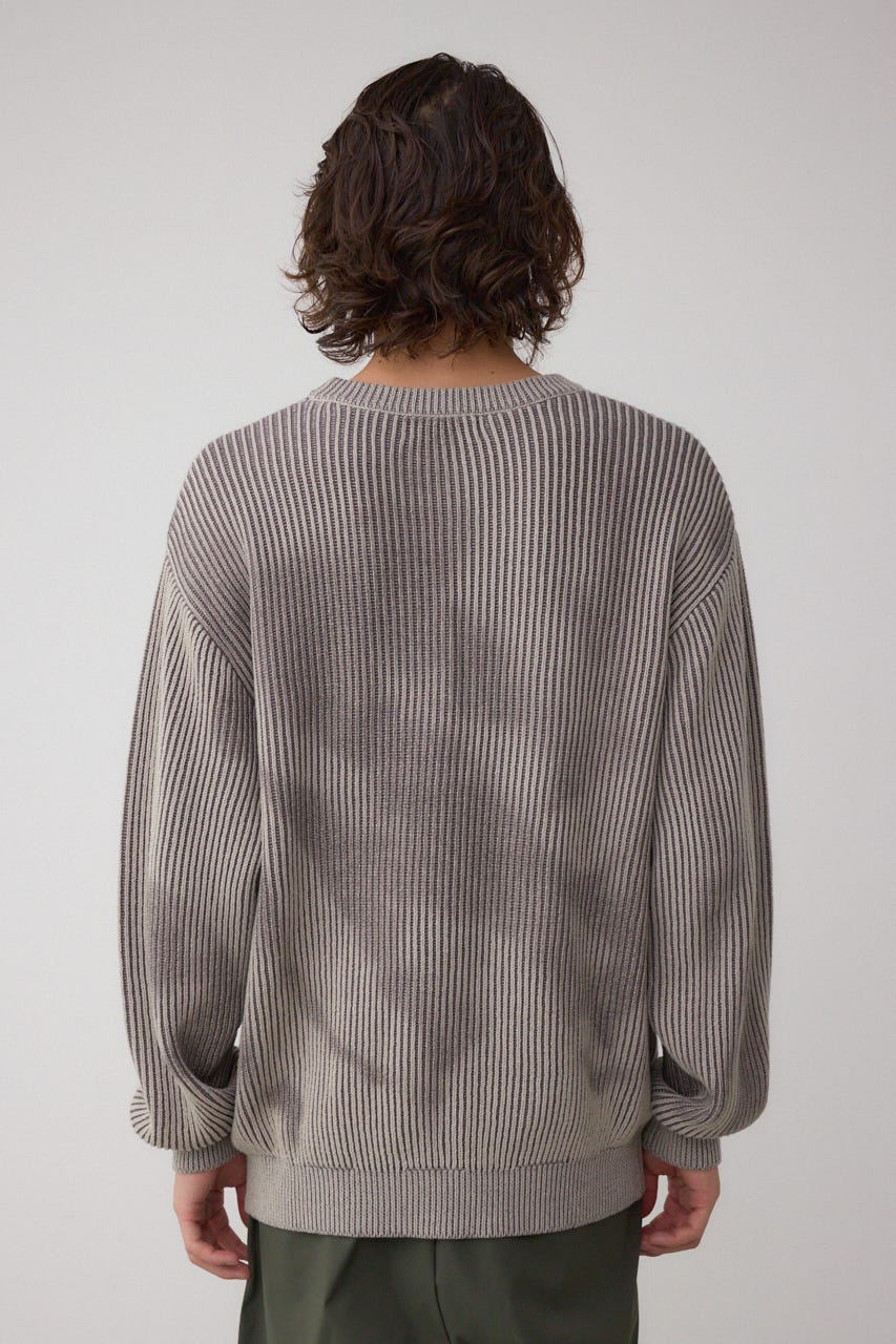 シャドウスプレーリブニット BEG L