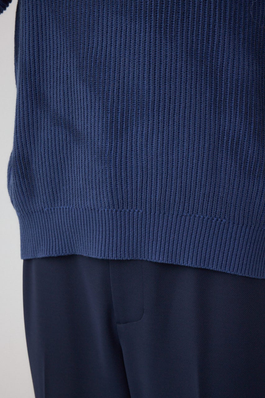 シャドウスプレーリブニット NVY M