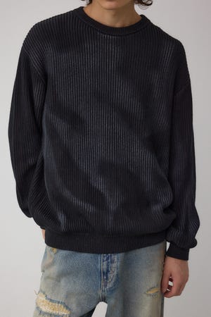 シャドウスプレーリブニット