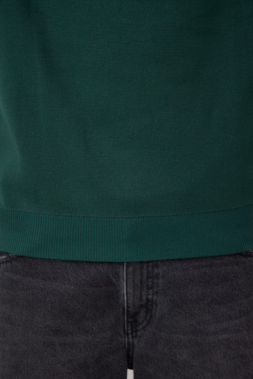 ミラノリブハーフジップ D/GRN M