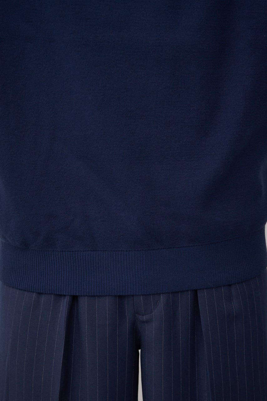 ミラノリブハーフジップ NVY M