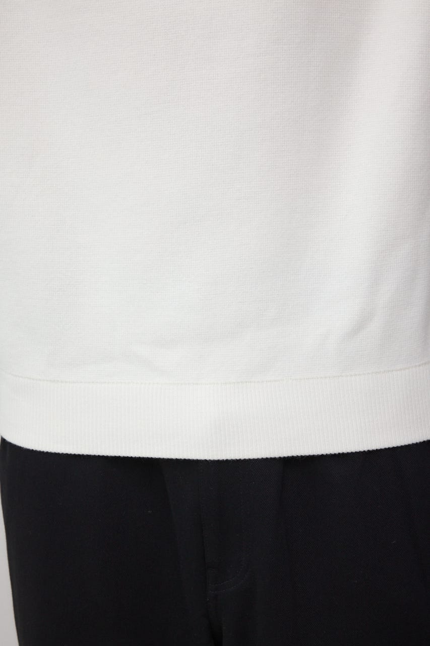 ミラノリブハーフジップ O/WHT M