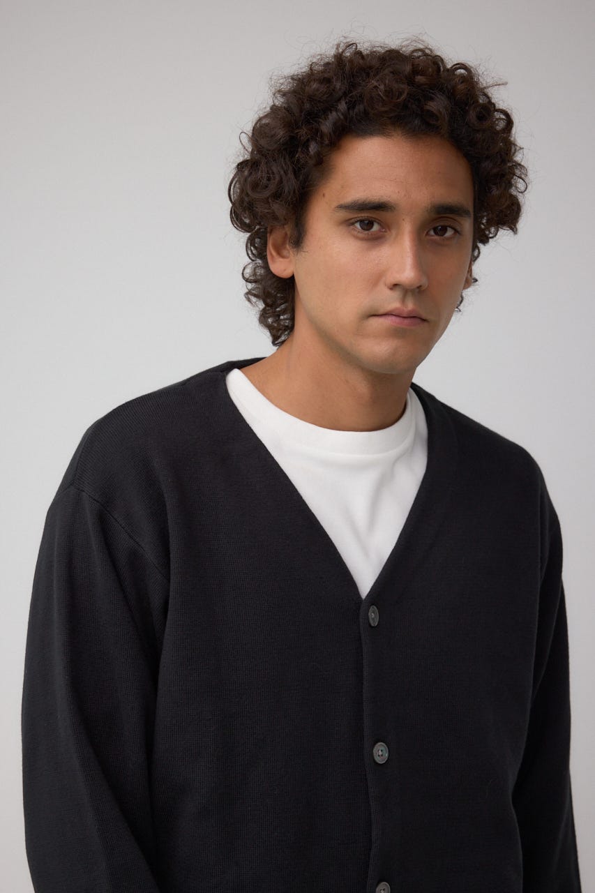 ミラノリブカーディガン BLK M