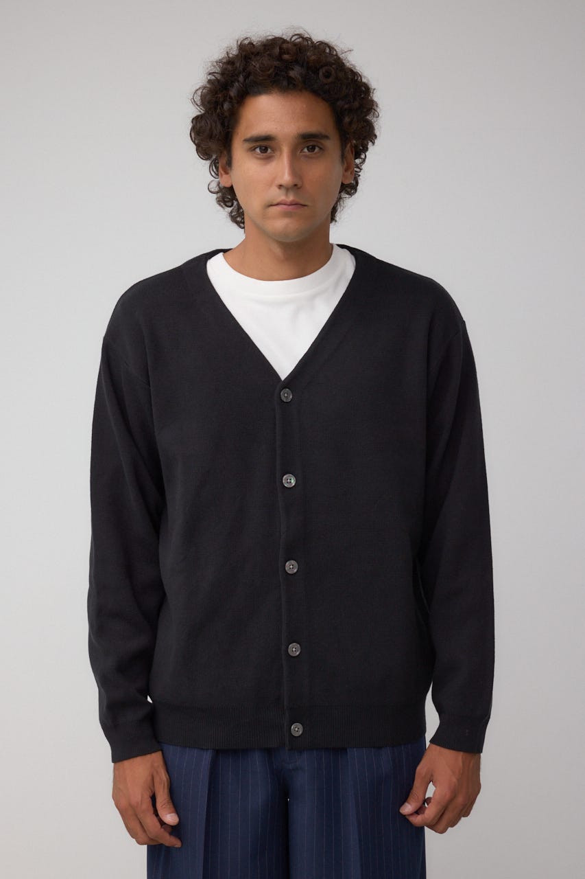 ミラノリブカーディガン BLK M