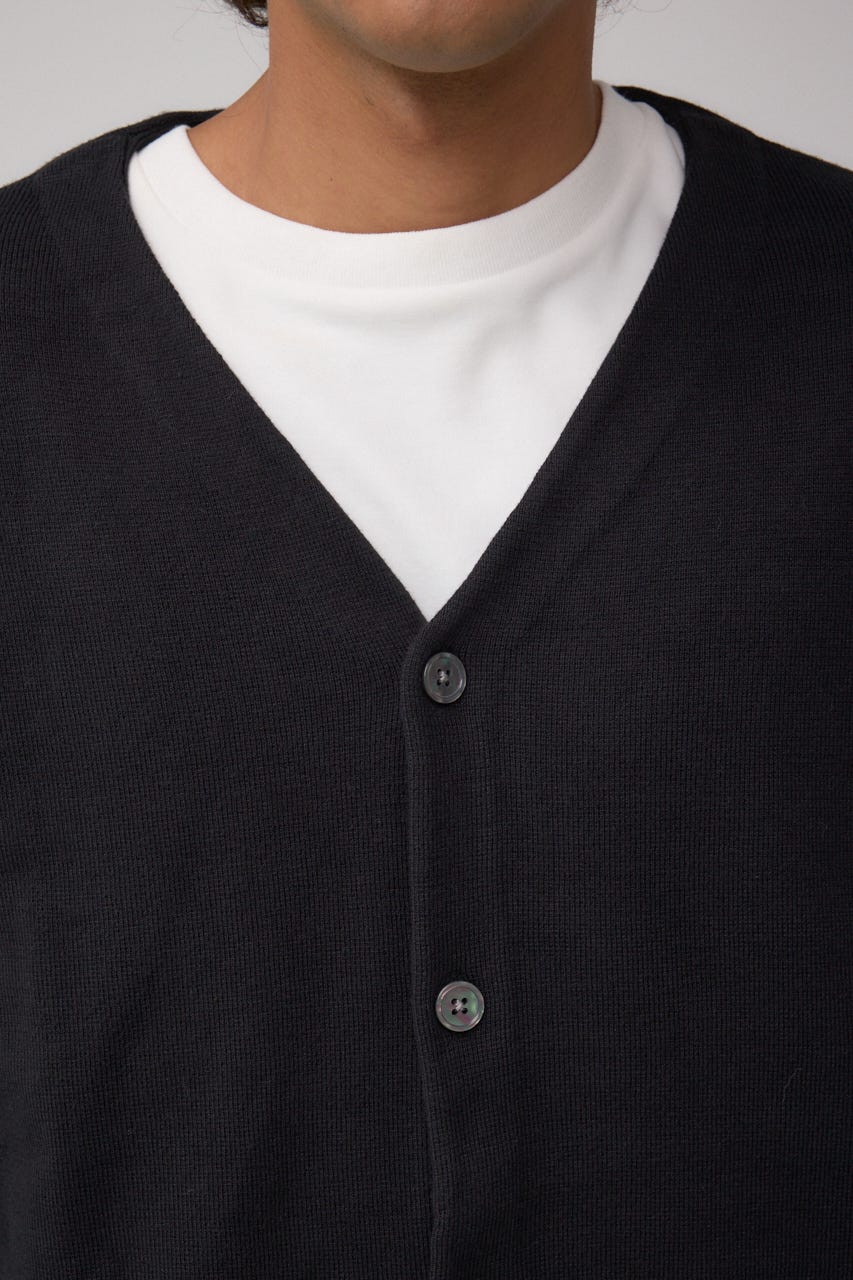 ミラノリブカーディガン BLK M