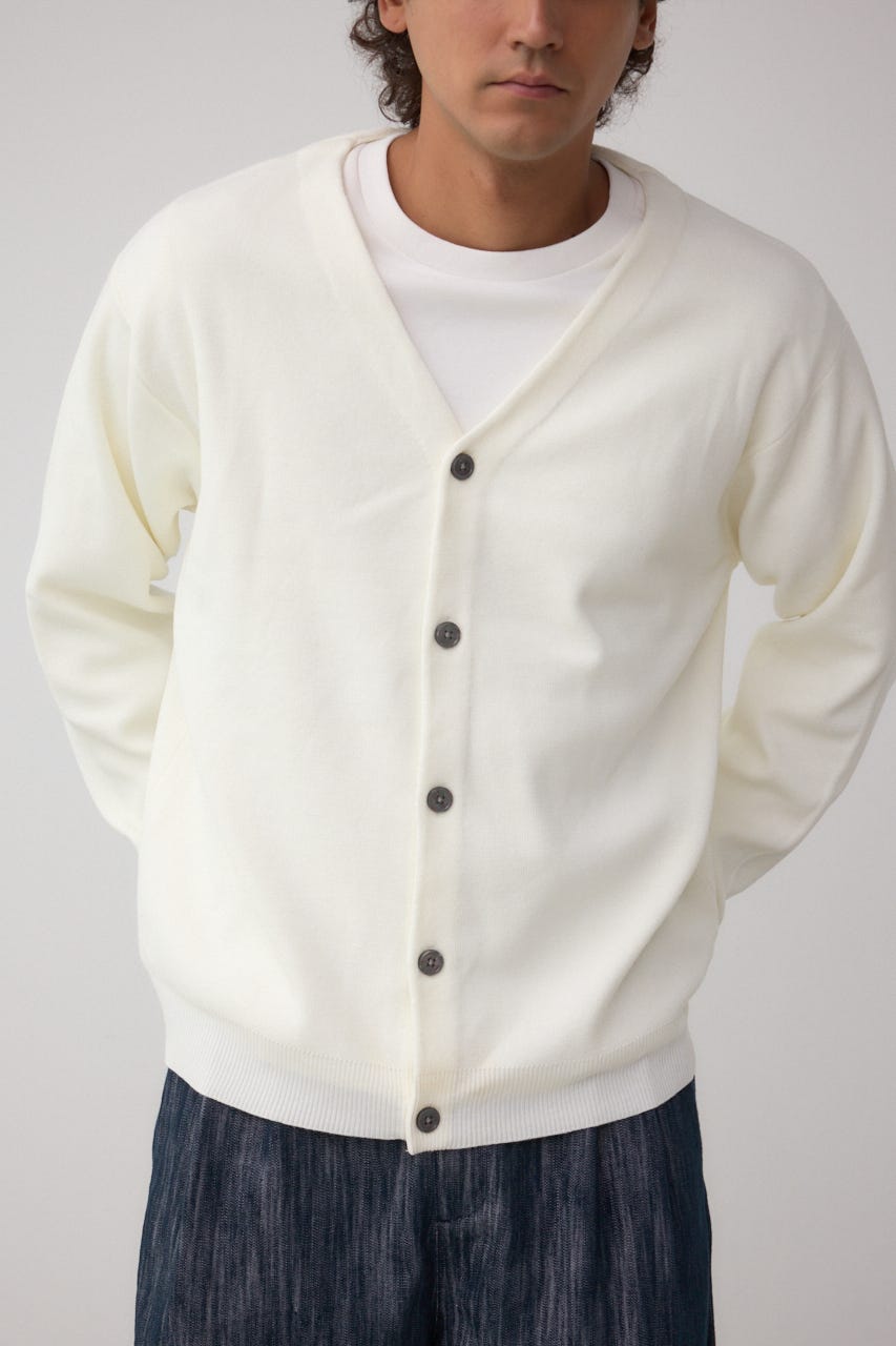 ミラノリブカーディガン O/WHT M