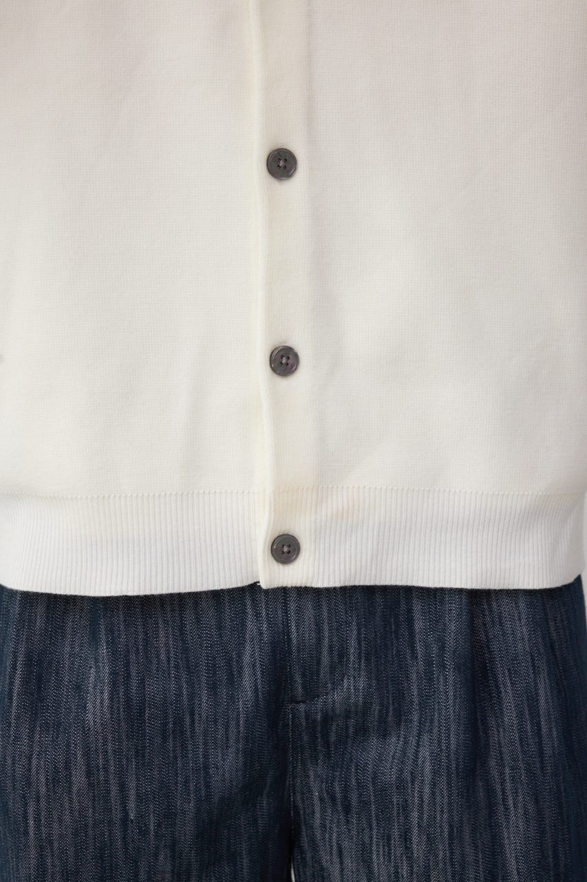 ミラノリブカーディガン O/WHT M