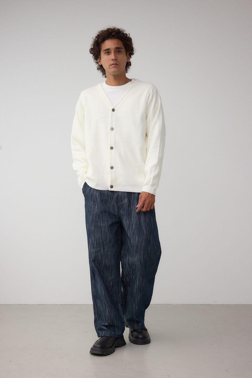 ミラノリブカーディガン O/WHT M