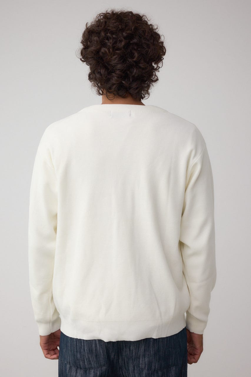 ミラノリブカーディガン O/WHT M