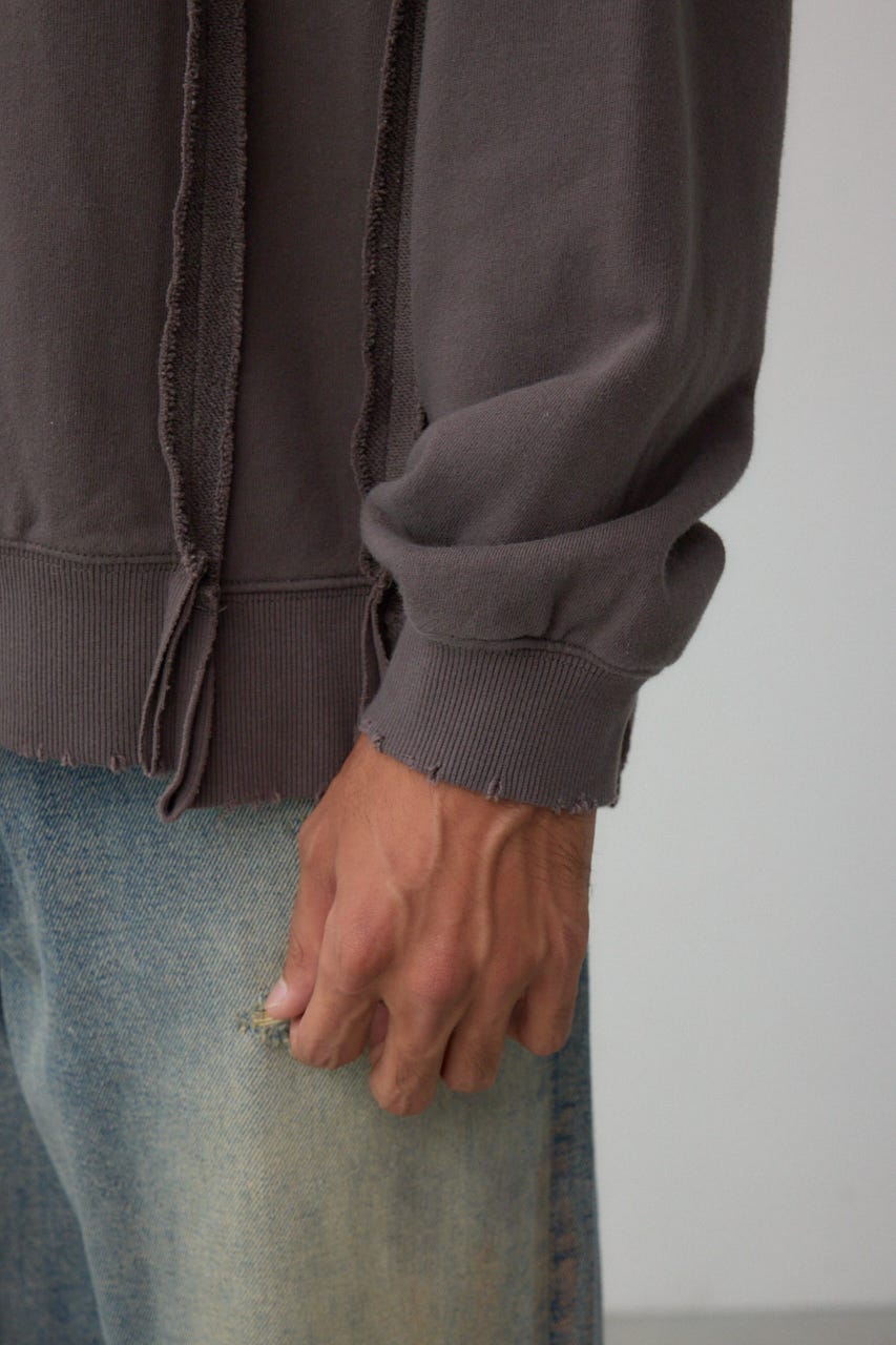 ステップヘムヘビースウェット L/BLK L