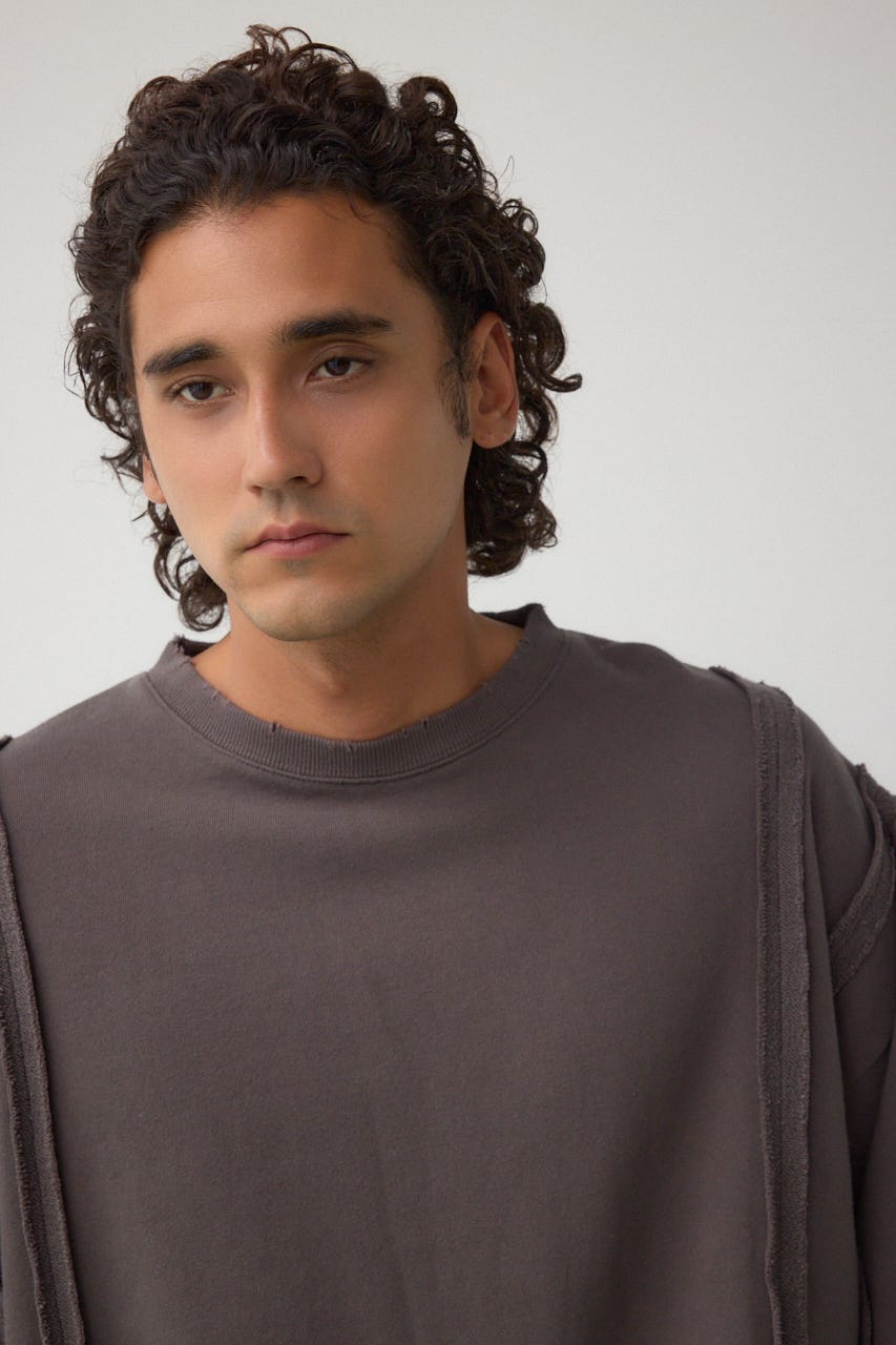 ステップヘムヘビースウェット L/BLK L