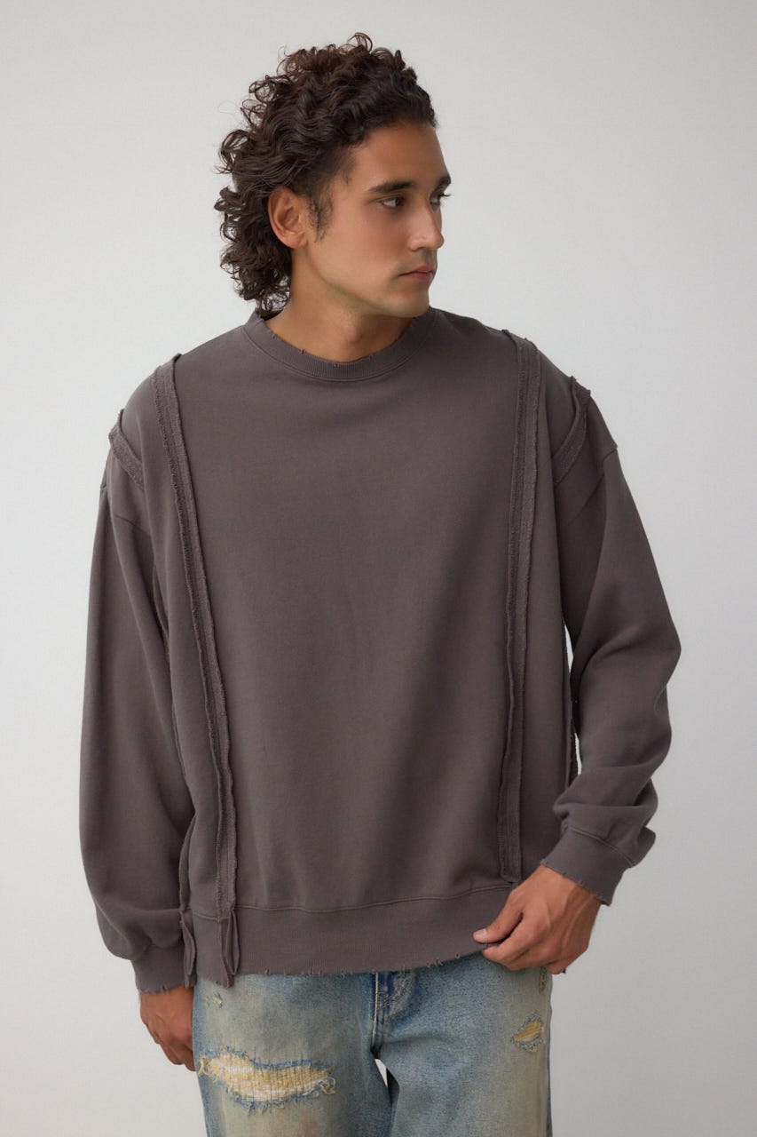 ステップヘムヘビースウェット L/BLK L