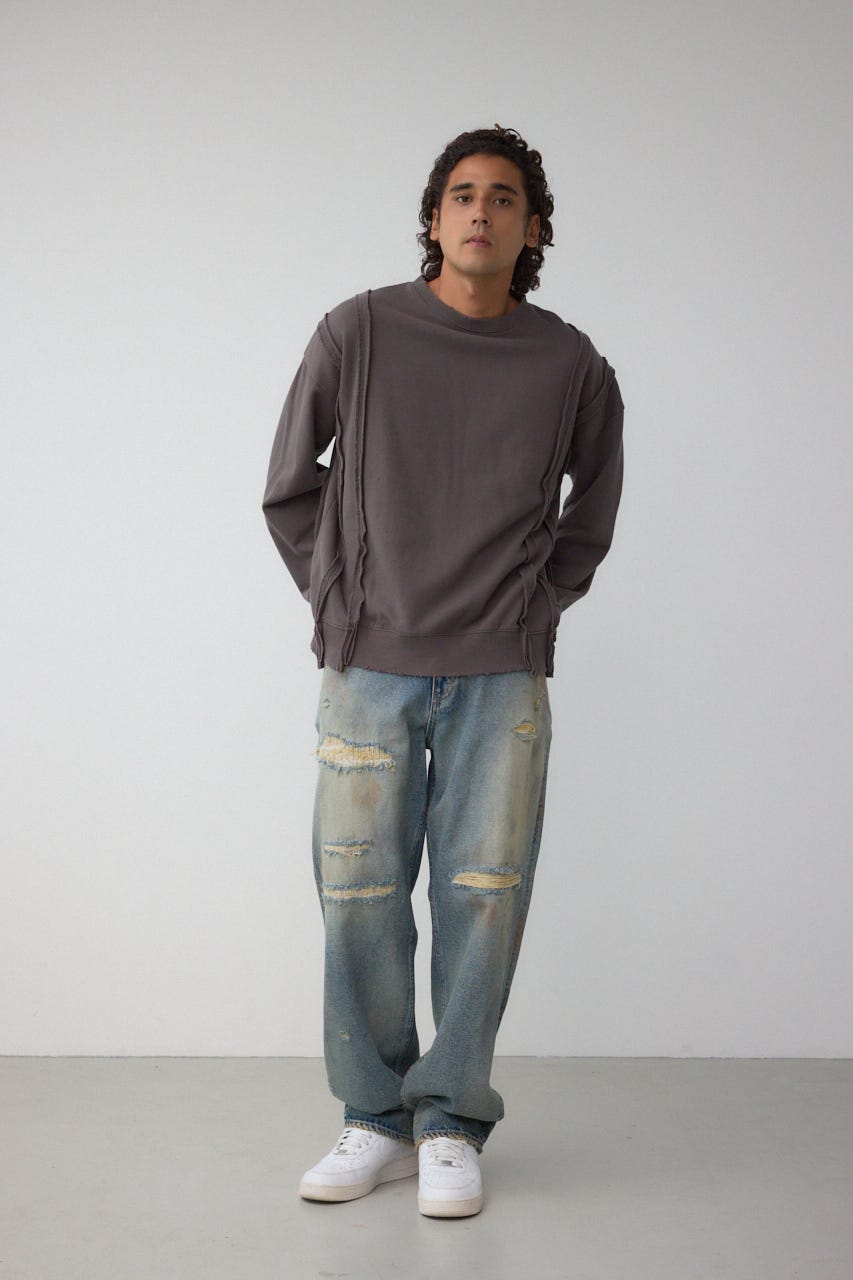 ステップヘムヘビースウェット L/BLK L