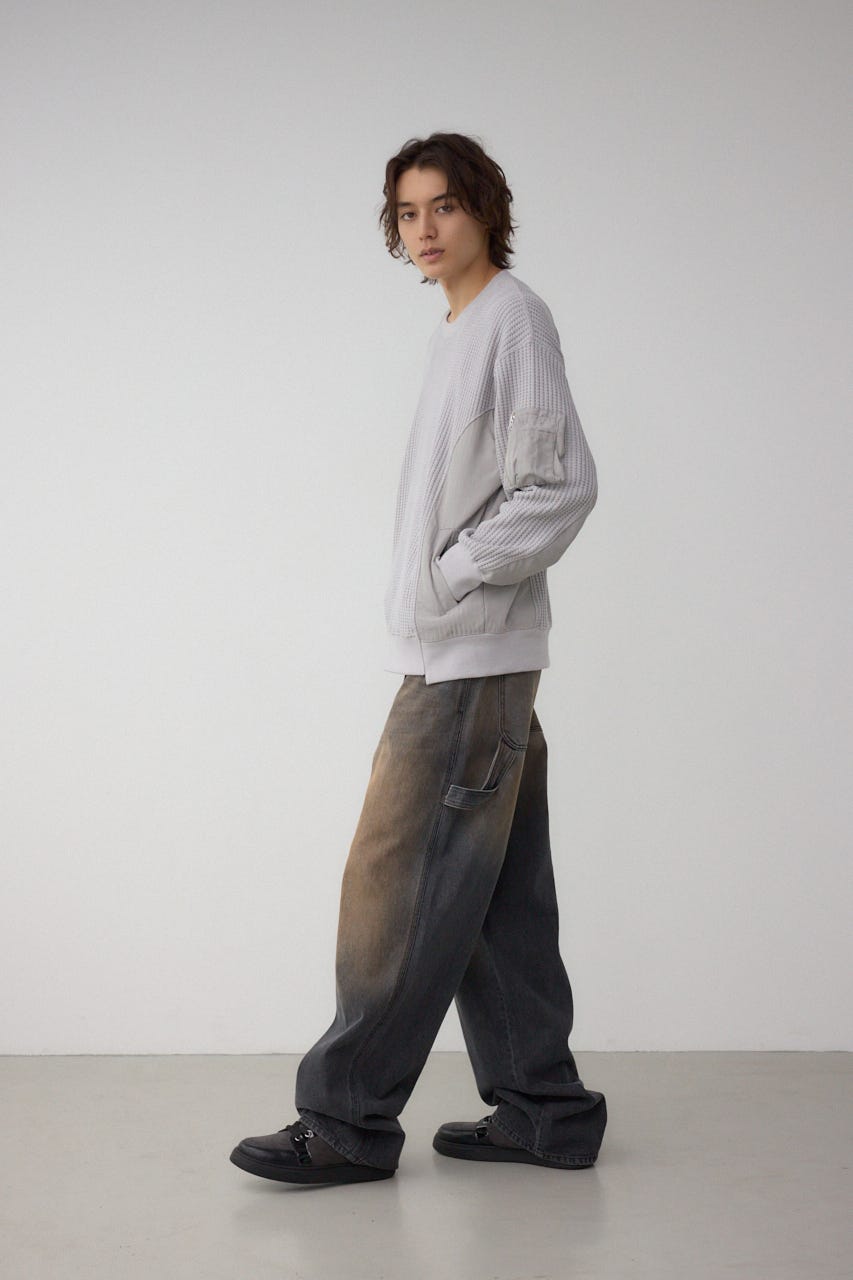 823y さま Y's for men x MASSES OPEN COLLAR SHIRT / MA ALL OVER PIGMENT PRINT