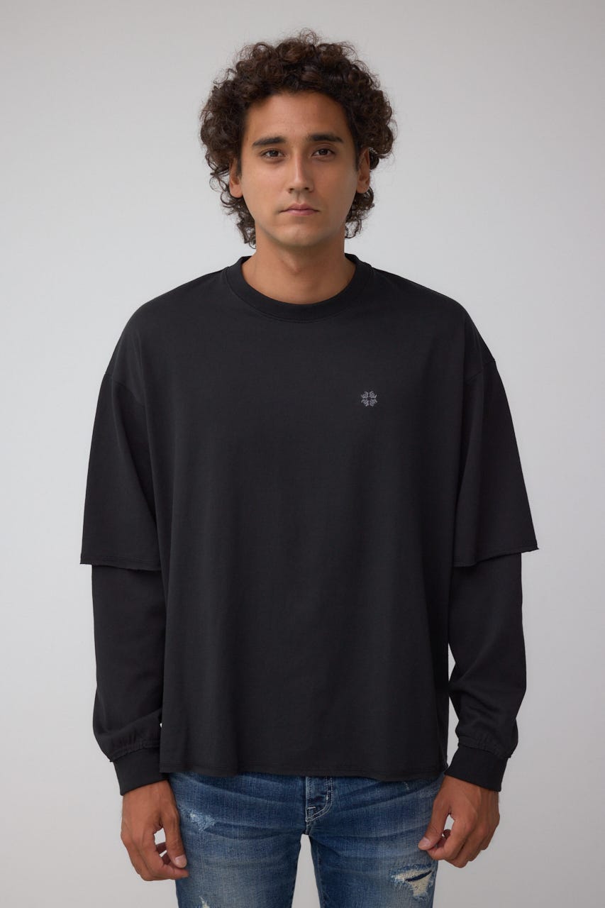 AZUL BY MOUSSY | 微配色フェイクレイヤードロンT (Tシャツ