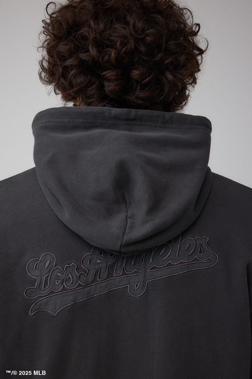 【MLB】AZUL ピグメント ジップパーカー BLK M