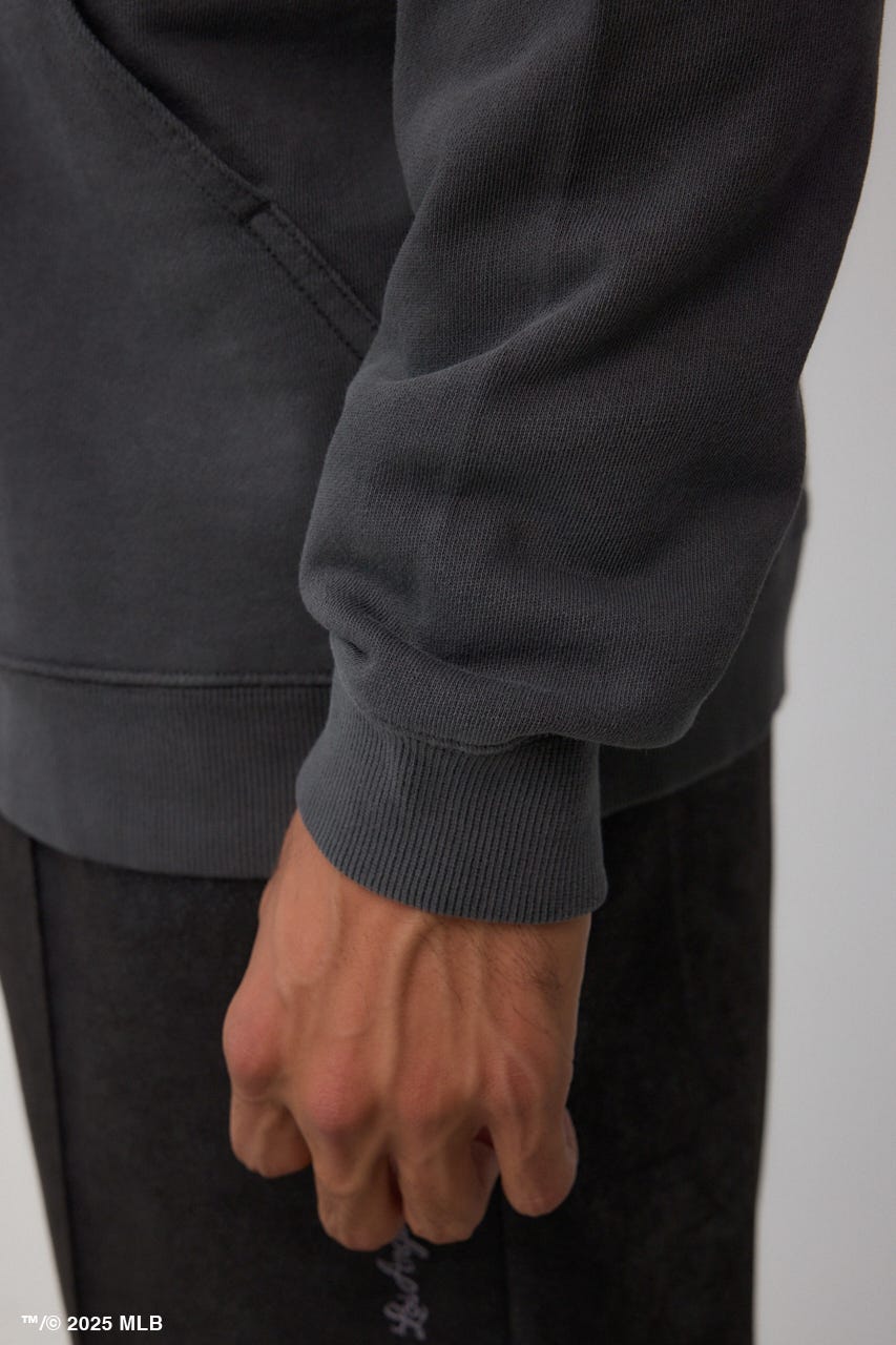 【MLB】AZUL ピグメント ジップパーカー BLK M