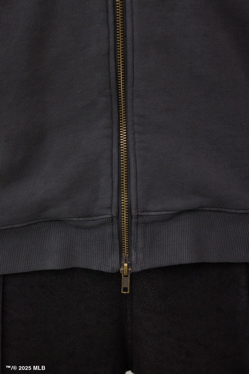 【MLB】AZUL ピグメント ジップパーカー BLK M