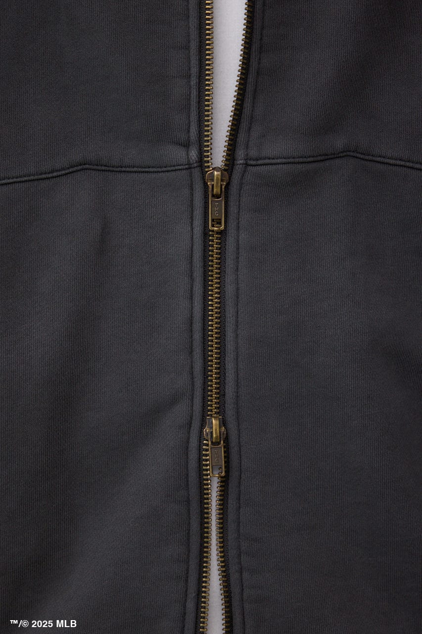 【MLB】AZUL ピグメント ジップパーカー BLK M